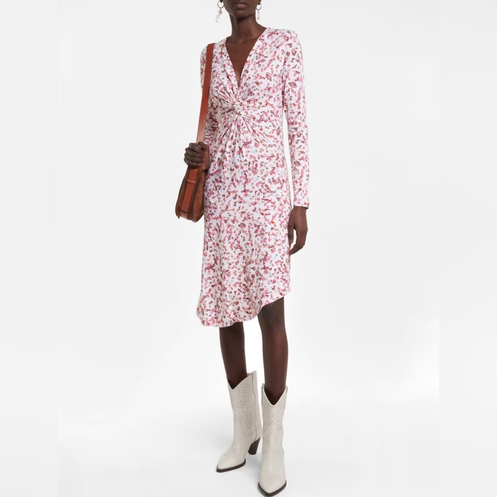 MARANT ETOILE Jadiya Printed Jersey Midi Dress